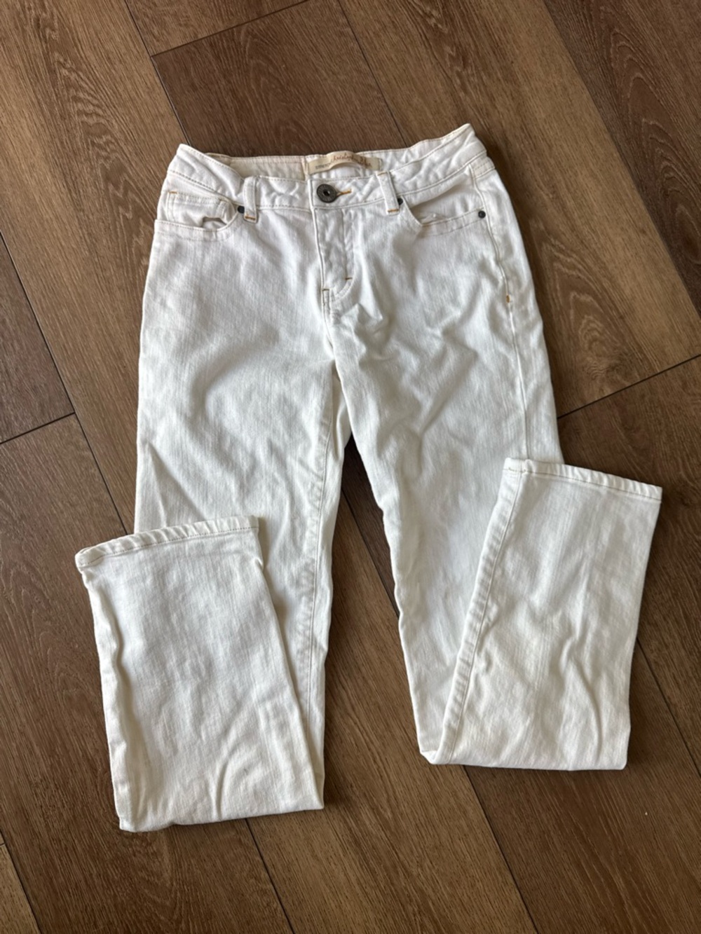 Christopher Blue White Straight-Leg Jeans